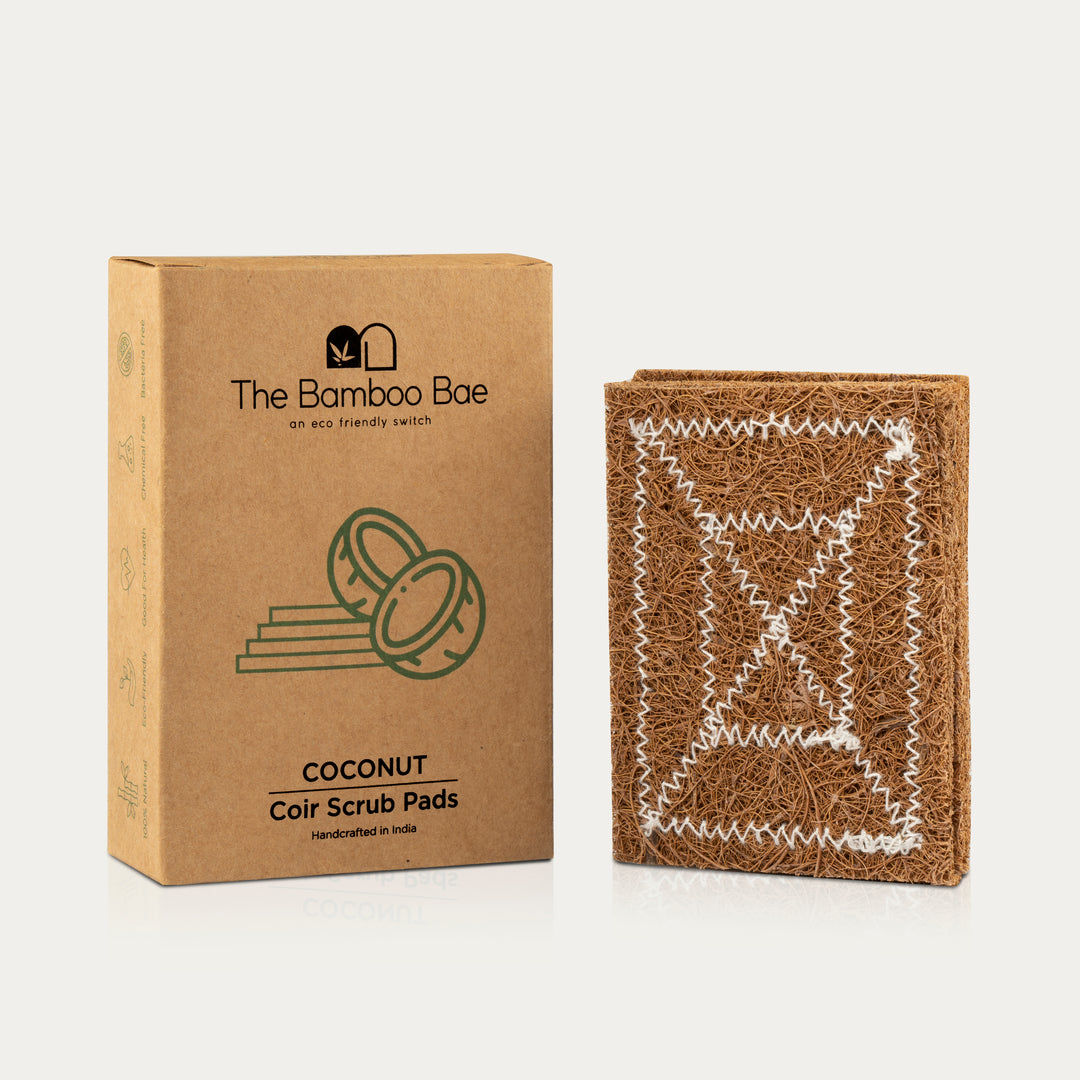 Coconut Coir Cleaning Scrub Pad | Pack of 4 & 8 | Scratch-free | Eco-Friendly | Plastic Free Scrubber