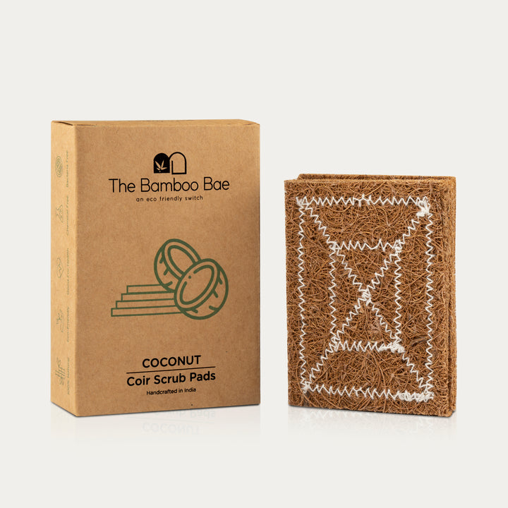 Coconut Coir Cleaning Scrub Pad | Pack of 4 & 8 | Scratch-free | Eco-Friendly | Plastic Free Scrubber