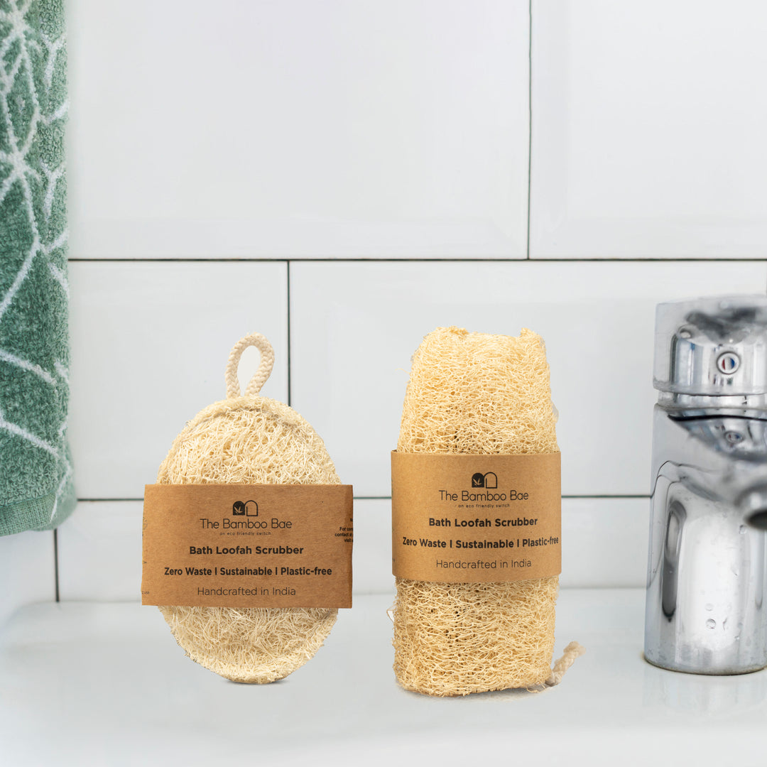 Natural Loofah | Straight & Round Eco Friendly Loofah | Bottle Gourd Exfoliating Loofa Sun Dried