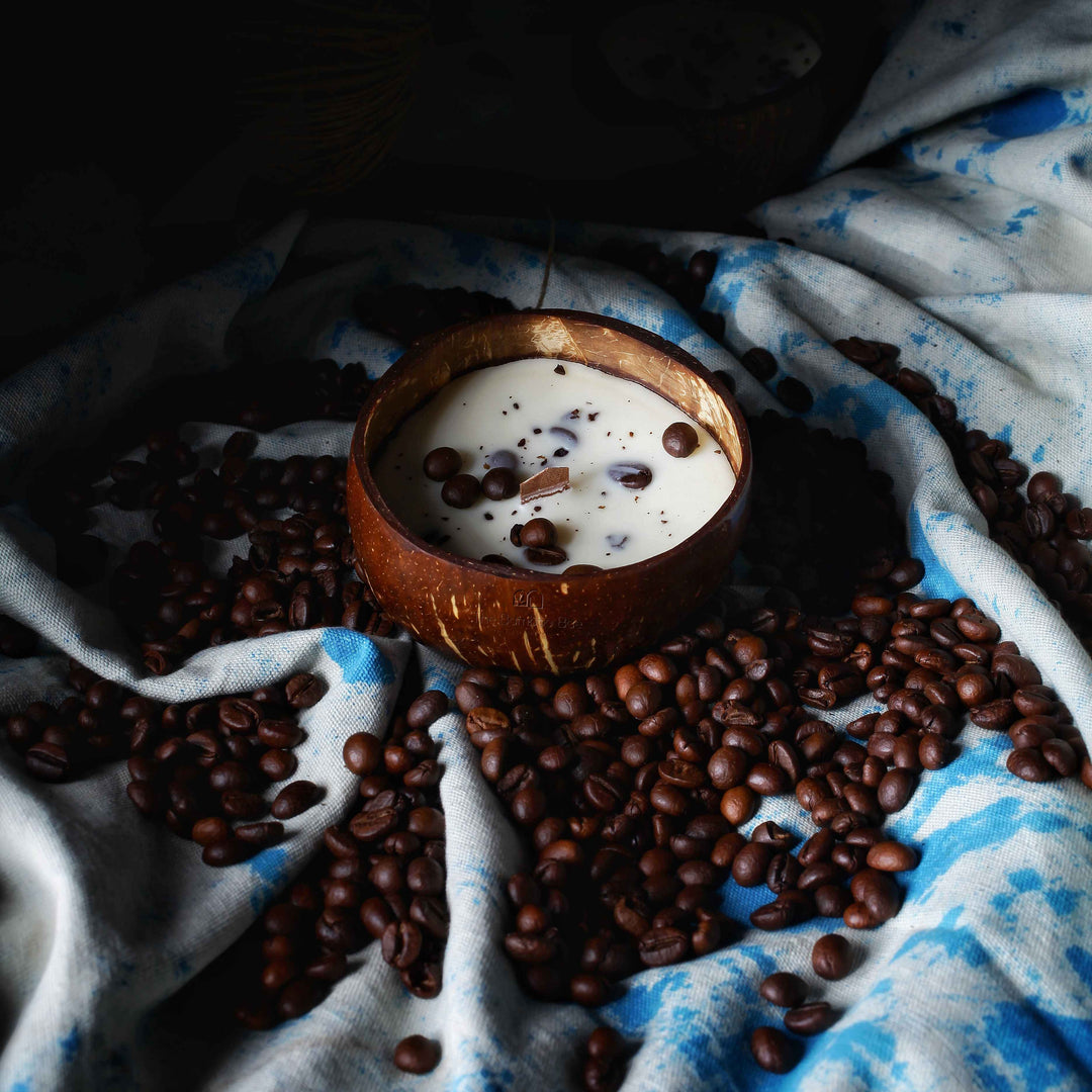 Coffee scented candle