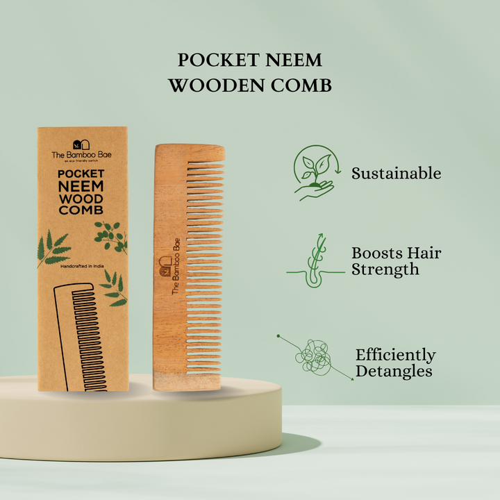 Neem Comb | Pocket Size 5 Inches | Travel Comb