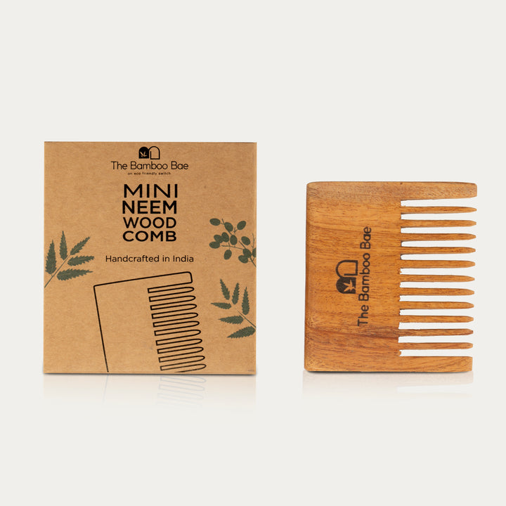 Mini Comb | Neem Wood Comb | Perfect for Travelling | For Men & Women