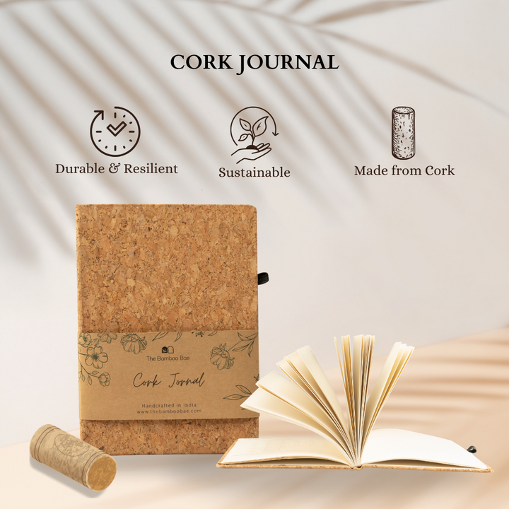 Cork Diary | Sustainable Cork Notebook | Eco friendly Journal | Handmade in India