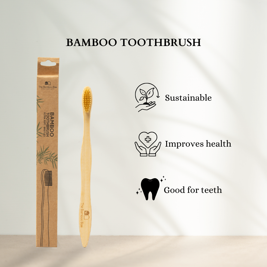 Bamboo Toothbrush | Ultra Soft Bristles | Biodegradable Toothbrush Handle