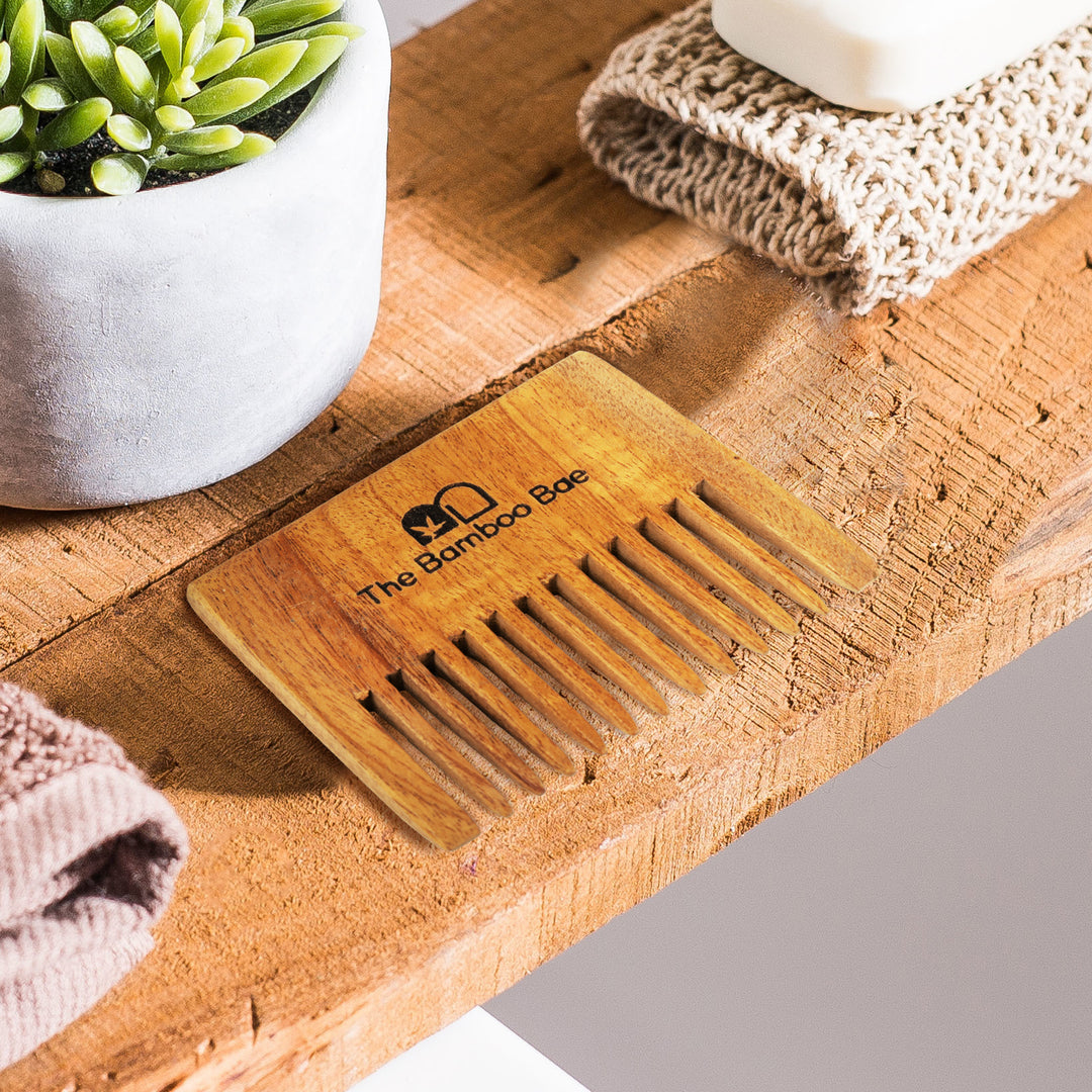 Mini Comb | Neem Wood Comb | Perfect for Travelling | For Men & Women