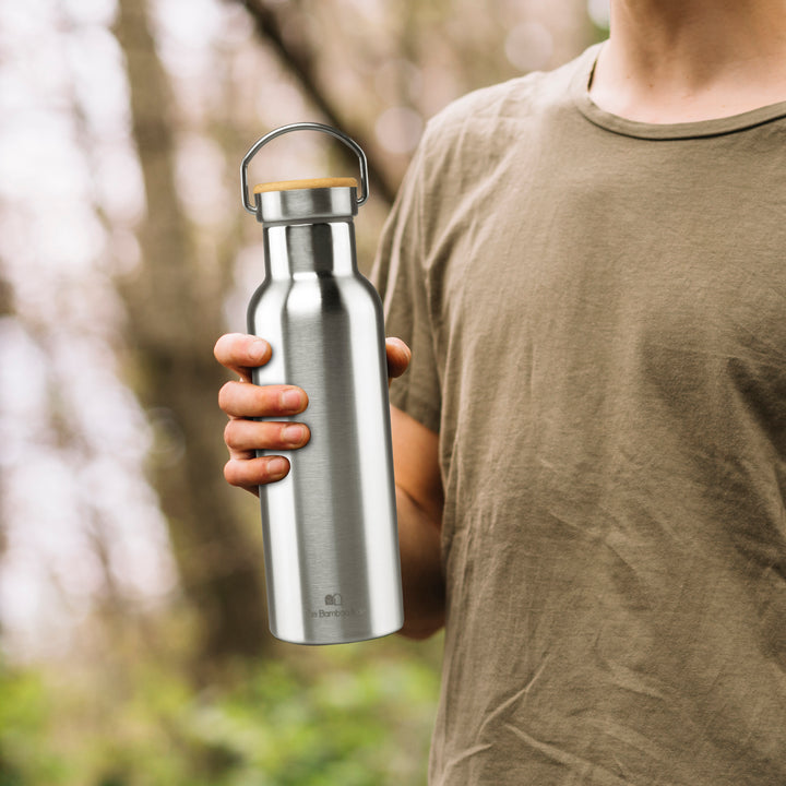 Bamboo Lid Thermos Bottle